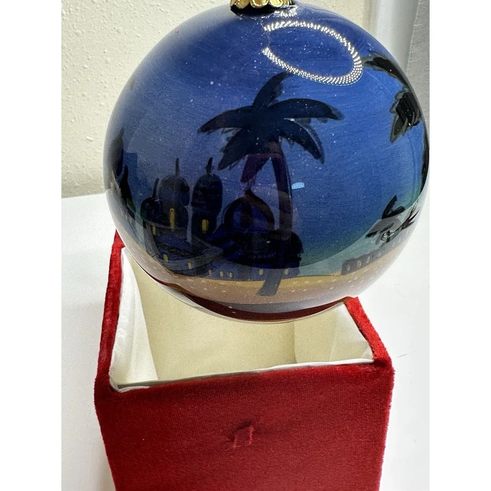 Li Bien 2020 Christmas Ornament Nativity Three Wise Men Scene Glass Globe
